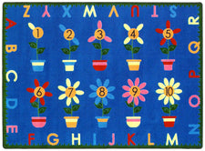 Petal Pushers© Alphabet & Numbers Classroom Rug, 5'4" x 7'8" Rectangle