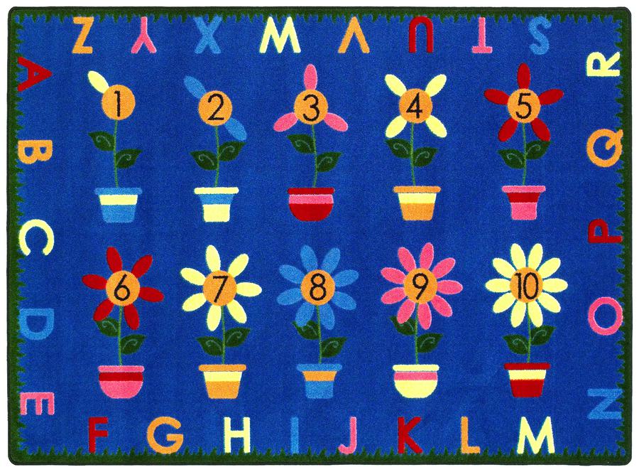 Petal Pushers© Classroom Circle Time Rug, 7'8" x 10'9" Rectangle