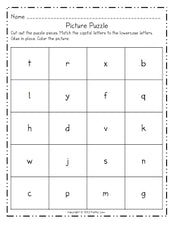Picture Puzzle FREEbie for Letter Practice