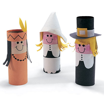 Recycled Paper Roll Thanksgiving Characters!