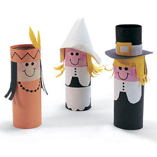 Recycled Paper Roll Thanksgiving Characters!