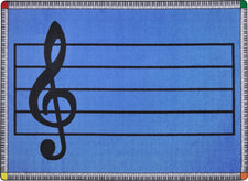Play Along© Classroom Rug, 5'4" x 7'8" Rectangle Blue