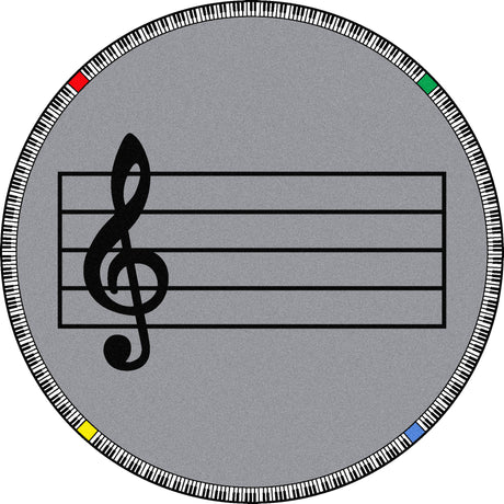 Play Along© Classroom Rug, 7'7"  Round Gray