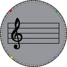 Play Along© Classroom Rug, 7'7"  Round Gray