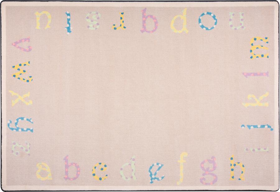 Polka Dot ABC's© Classroom Rug, 3'10" x 5'4" Rectangle Multi