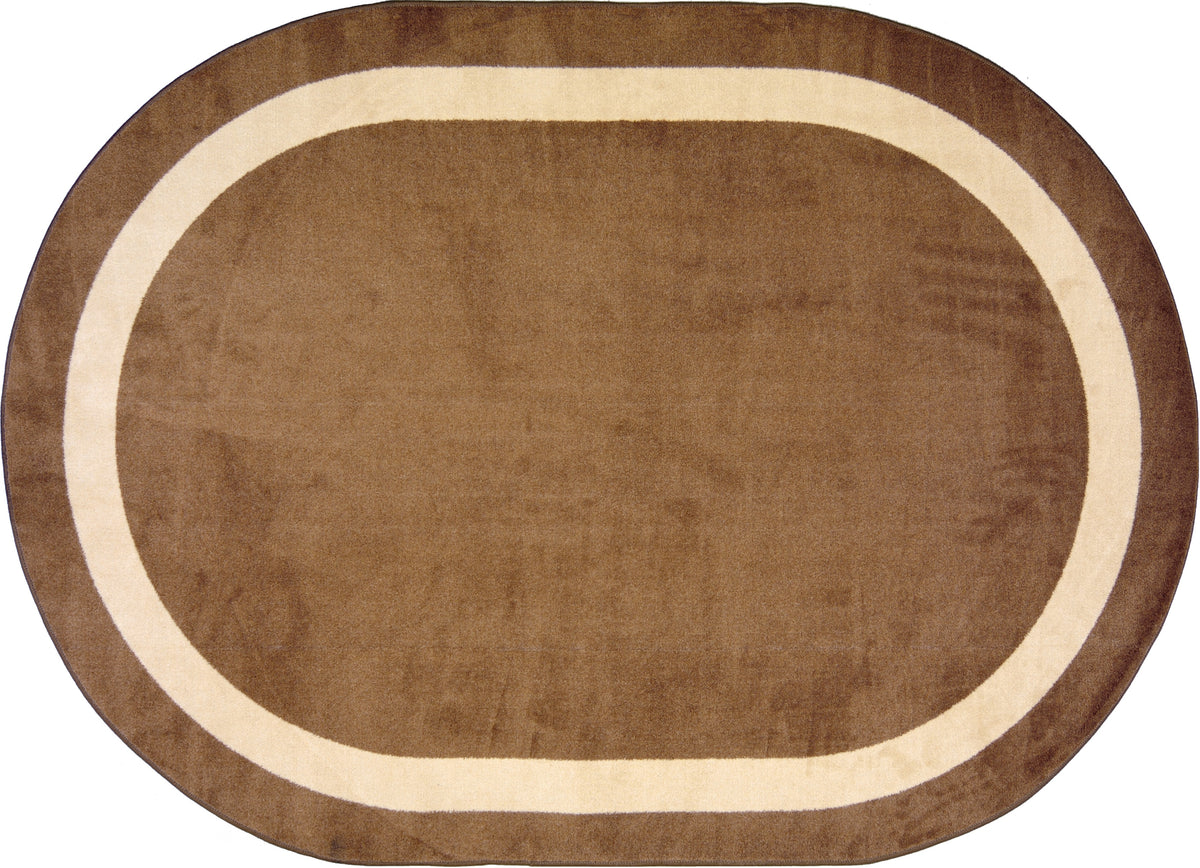Portrait© Classroom Rug, 5'4" x 7'8"  Oval Mocha