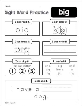 Pre-K Sight Words Worksheets, 40 Pages Of Dolch Preschool Sight Words Practice