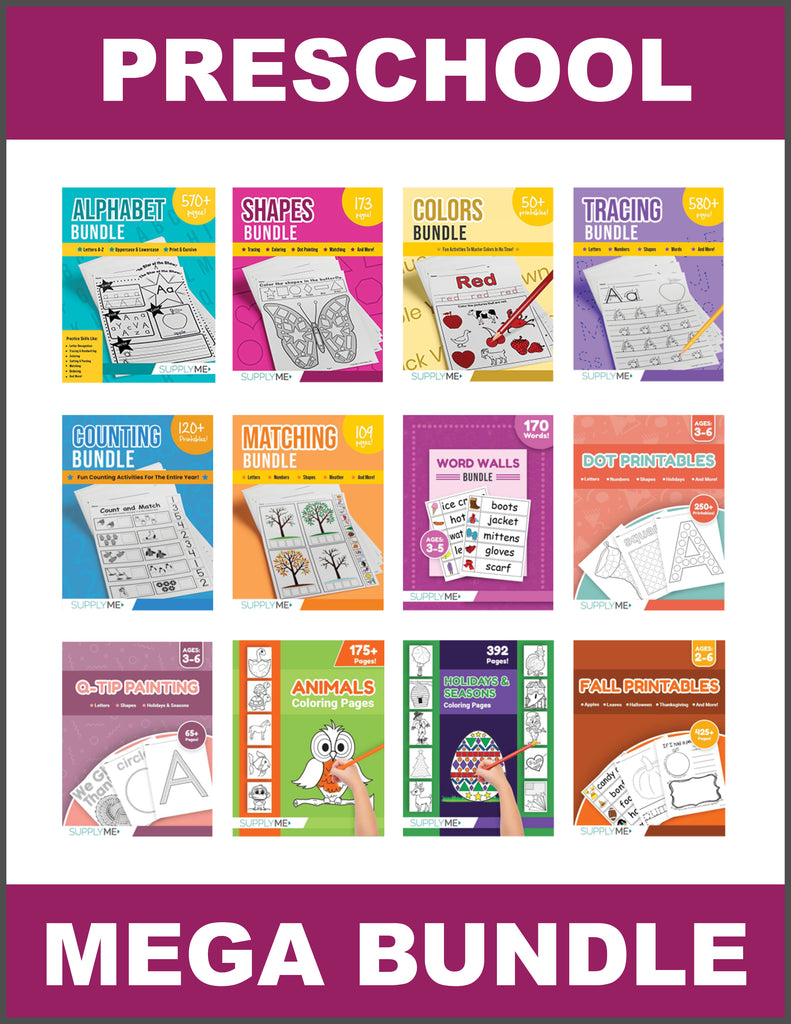 Preschool Worksheets and Pre-K Worksheets Mega Bundle