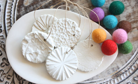 Christmas DIY - Beautiful Pressed Clay Ornaments