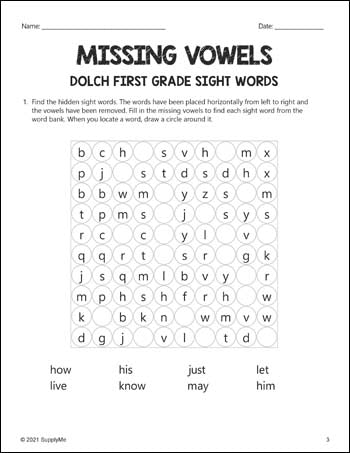 First Grade Sight Words Bundle - Dolch 1st Grade Sight Word Worksheets, Printables, Flash Cards, And More - 24 Activities