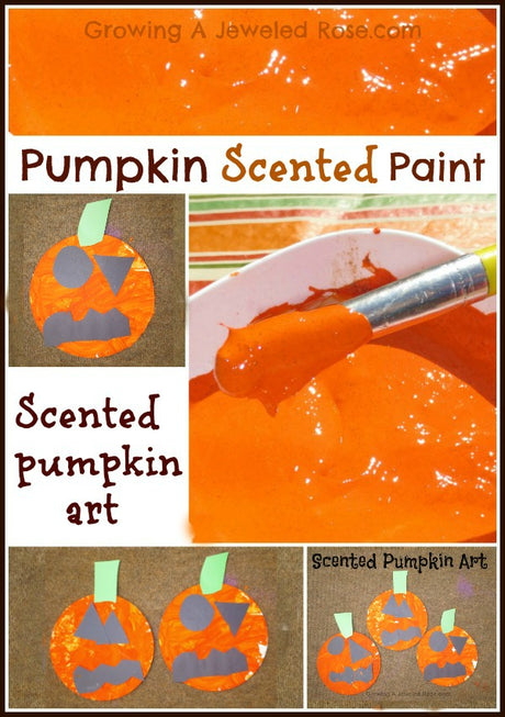 Fun Fall Craft - Exploring Pumpkin Scented Paint