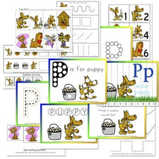 Puppy Themed Preschool Printables
