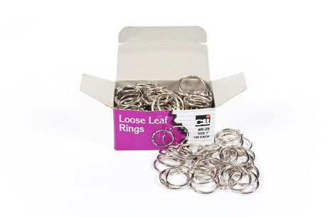 Loose Leaf Rings, 1" Diameter