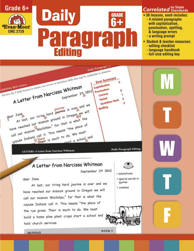 Daily Paragraph Editing, Grade 6