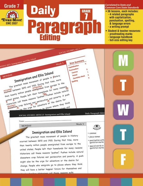 Daily Paragraph Editing, Grade 7