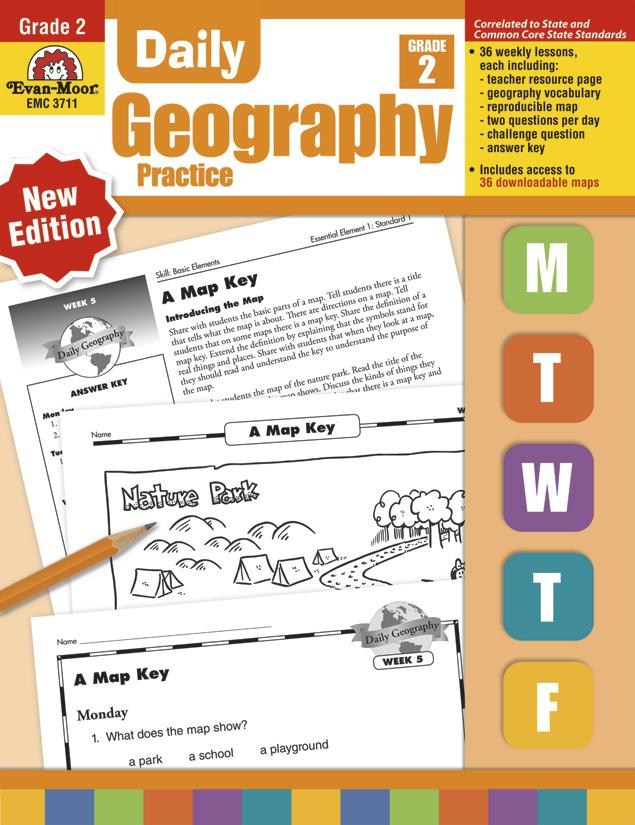 Daily Geography Practice, Grade 2