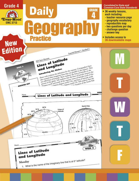 Daily Geography Practice, Grade 4
