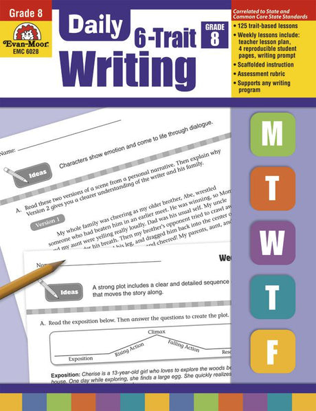 Daily 6-Trait Writing, Grade 8