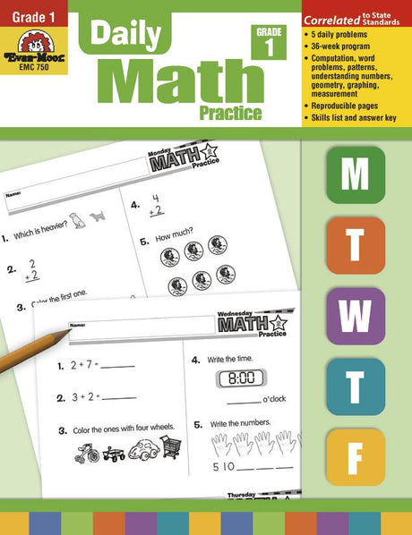 Daily Math Practice, Grade 1