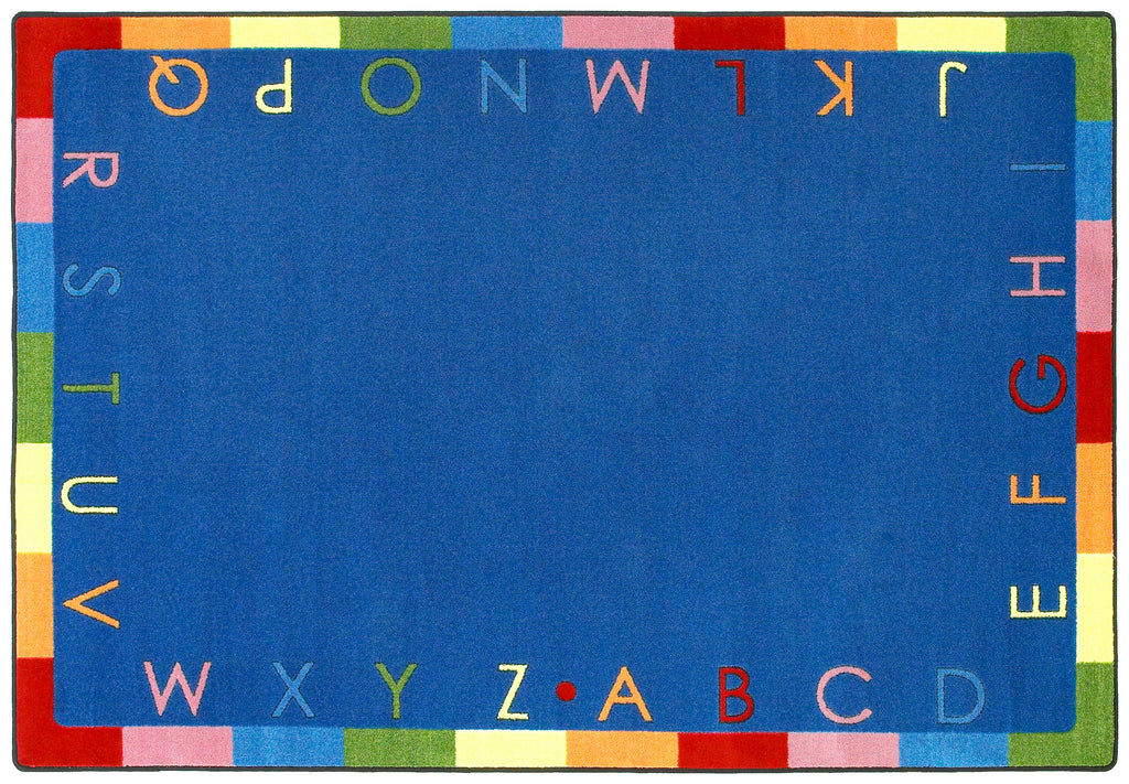 Rainbow Alphabet© Classroom Rug, 5'4" x 7'8" Rectangle Bold