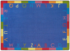 Rainbow Alphabet© Classroom Rug, 7'7"  Round Pastel