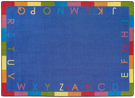 Joy Carpets Rainbow Alphabet© Classroom Rug, 5'4