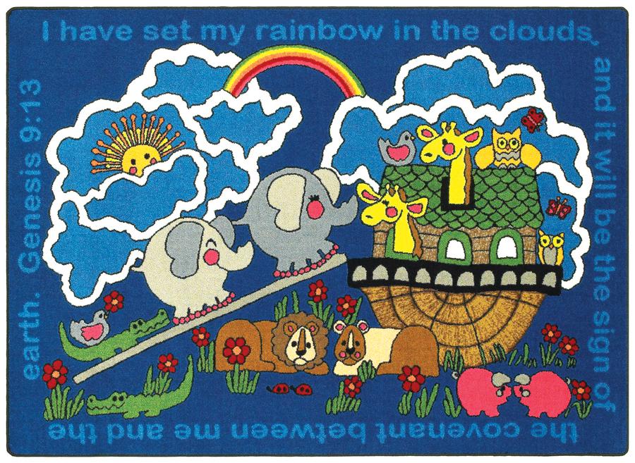 Rainbow's Promise© Kid's Play Room Rug, 3'10" x 5'4" Rectangle