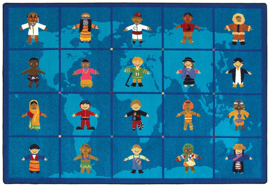 Reach Across the World© Classroom Rug, 5'4" x 7'8" Rectangle