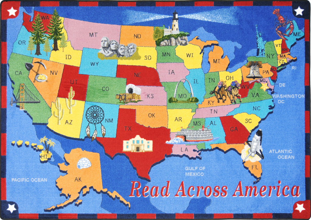 Read Across America© Classroom Rug, 7'8" x 10'9" Rectangle