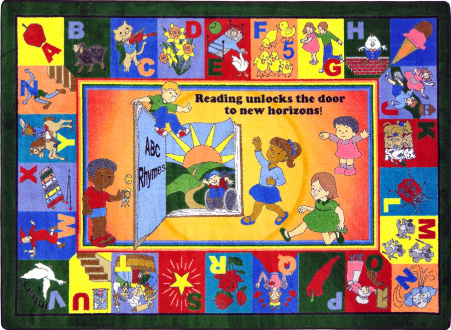 Read & Rhyme© Classroom Rug, 5'4" x 7'8" Rectangle