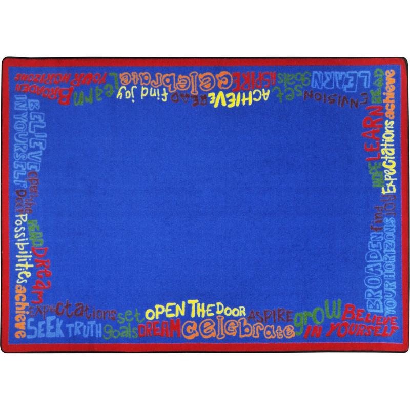 Read, Believe & Achieve™ Classroom Seating Rug, 7'8" x 10'9" Rectangle