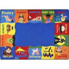 Read Me A Story™ Classroom Circle Time Rug, 5'4" x 7'8" Rectangle