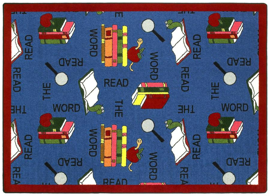 Let's Read Rug Joy Carpets Read the Word© Classroom Rug, 7'8