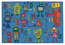 Reading Robots KID$ Value Discount Rug, 4' x 6' Rectangle