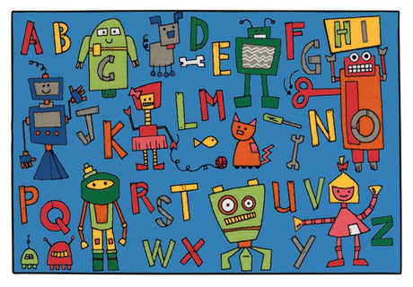 Reading Robots KID$ Value Discount Rug, 3' x 4'6" Rectangle