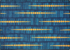 Recoil© Classroom Rug, 3'10" x 5'4" Rectangle Blue