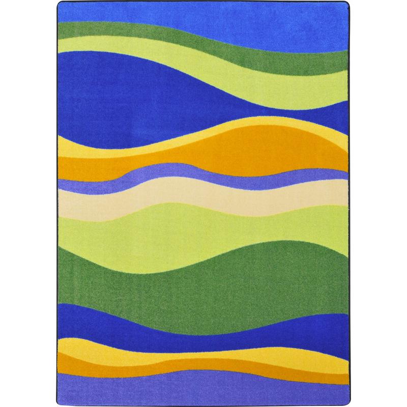 Riding Waves™ Classroom Rug, 5'4" x 7'8" Rectangle