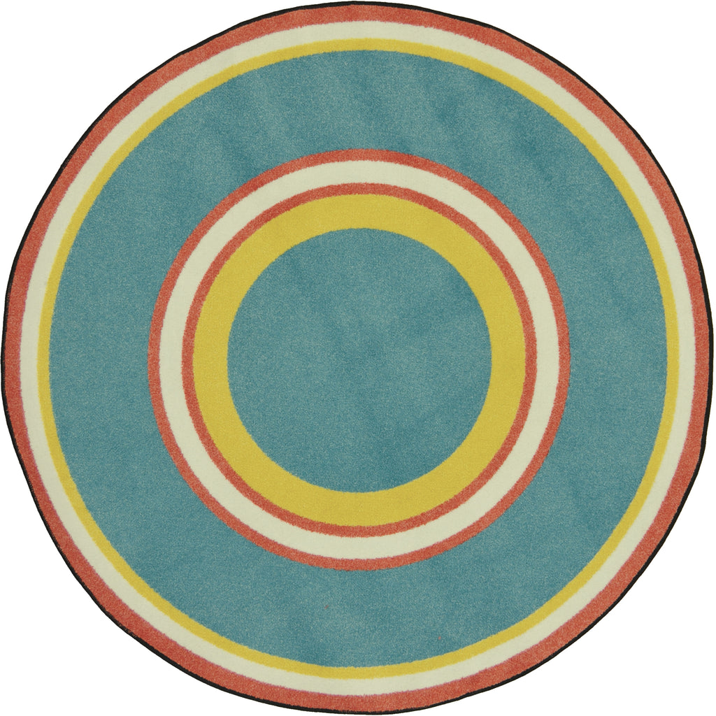 Ripples© Classroom Rug, 7'7"  Round Beach