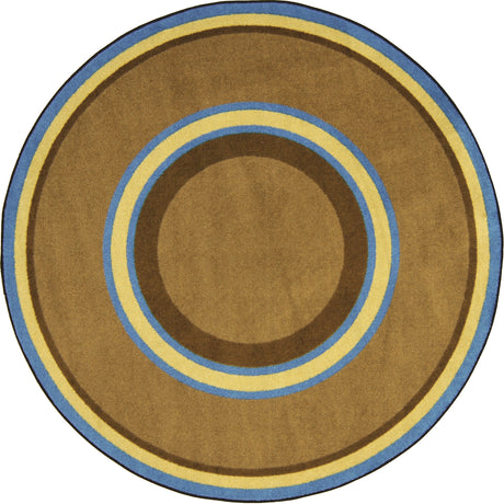 Ripples© Classroom Rug, 7'7"  Round Chocolate