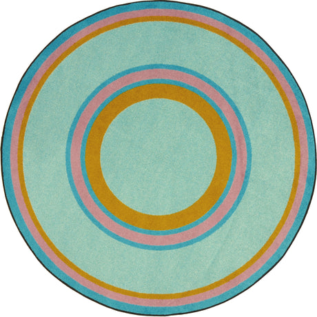 Ripples© Classroom Rug, 7'8" x 10'9"  Oval Teal