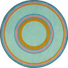 Ripples© Classroom Rug, 3'10" x 5'4"  Oval Teal