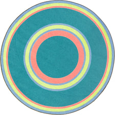 Ripples© Classroom Rug, 5'4"  Round Teen