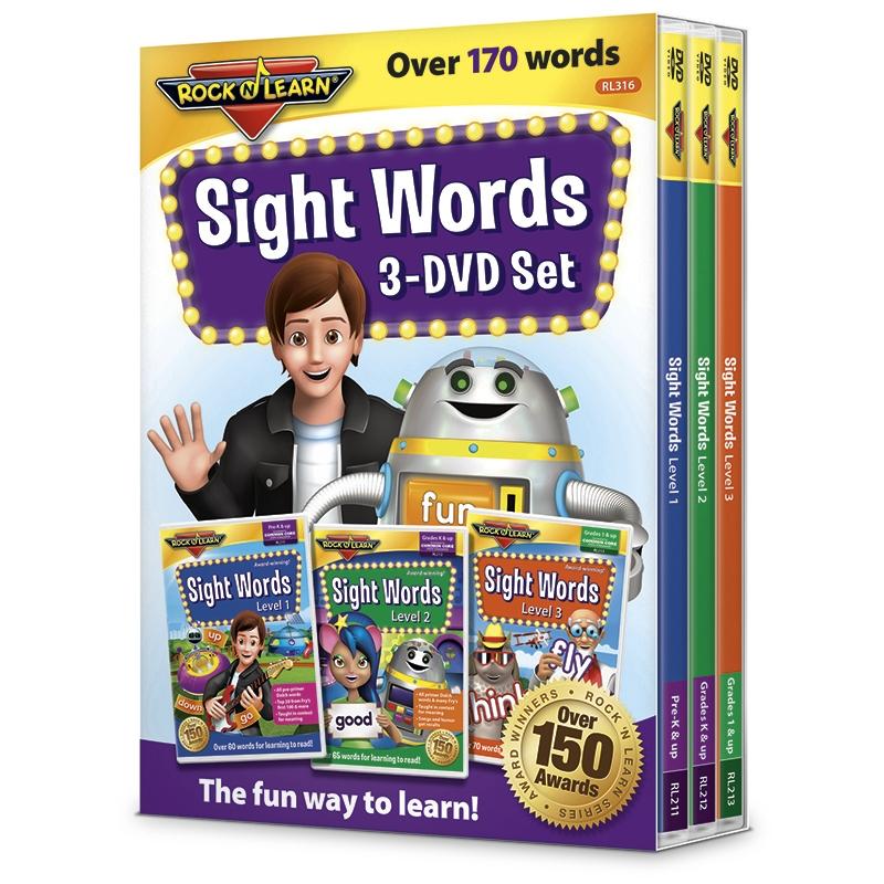 Rock 'n Learn Sight Words, 3 DVD Set 