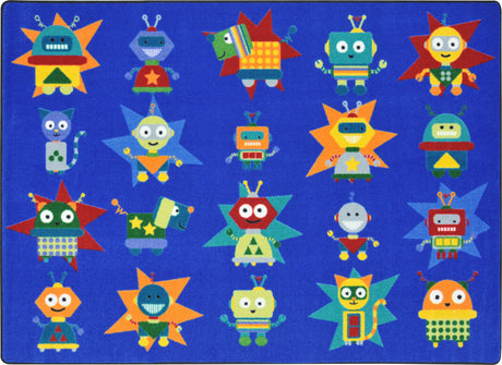 Robot Invasion© Classroom Rug, 5'4" x 7'8" Rectangle