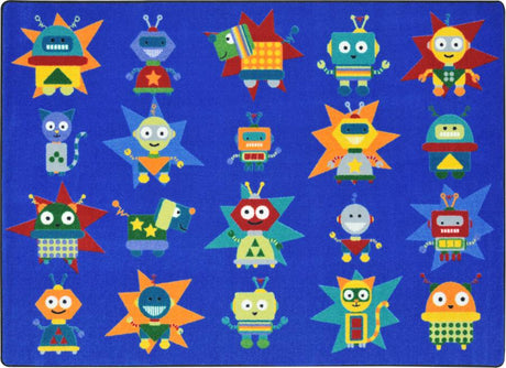 Robot Invasion© Classroom Circle Time Rug, 7'8" x 10'9" Rectangle