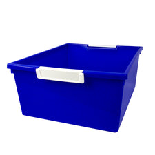 12 Quart Tattle Tray with Label Holder, Blue