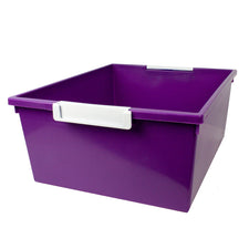 12 Quart Tattle Tray with Label Holder, Purple