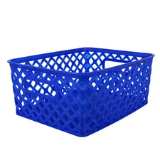 Small Woven Basket, Blue