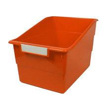 Wide Shelf File with Label Holder, Orange
