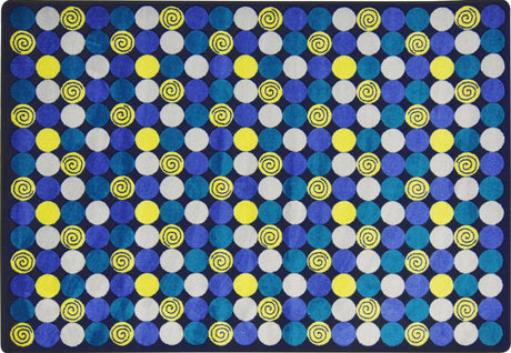 Roundabout© Classroom Rug, 3'10" x 5'4" Rectangle Blue